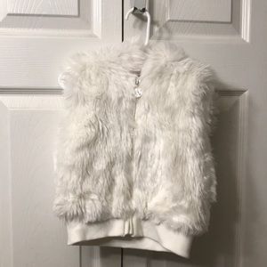 Like New! Gymboree Snow Princess Faux Fur Vest, XS